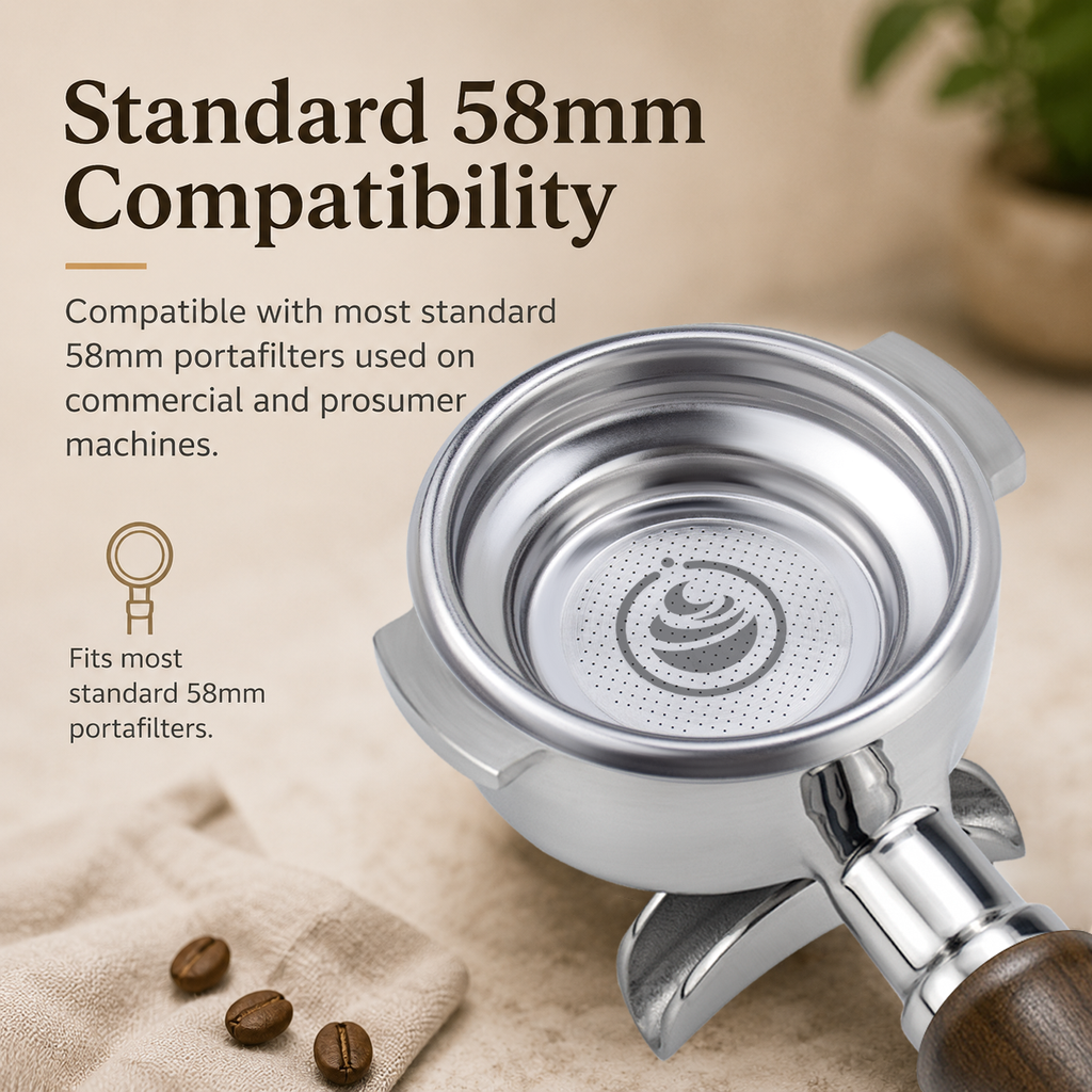 Creamore Performance Series™ 58mm Espresso Basket - 7g Basket for Balanced Classic Single Extractions