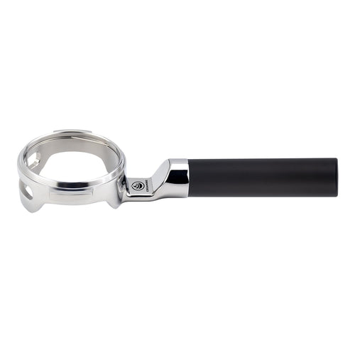 Creamore lay-flat bottomless portafilter, flat base detail