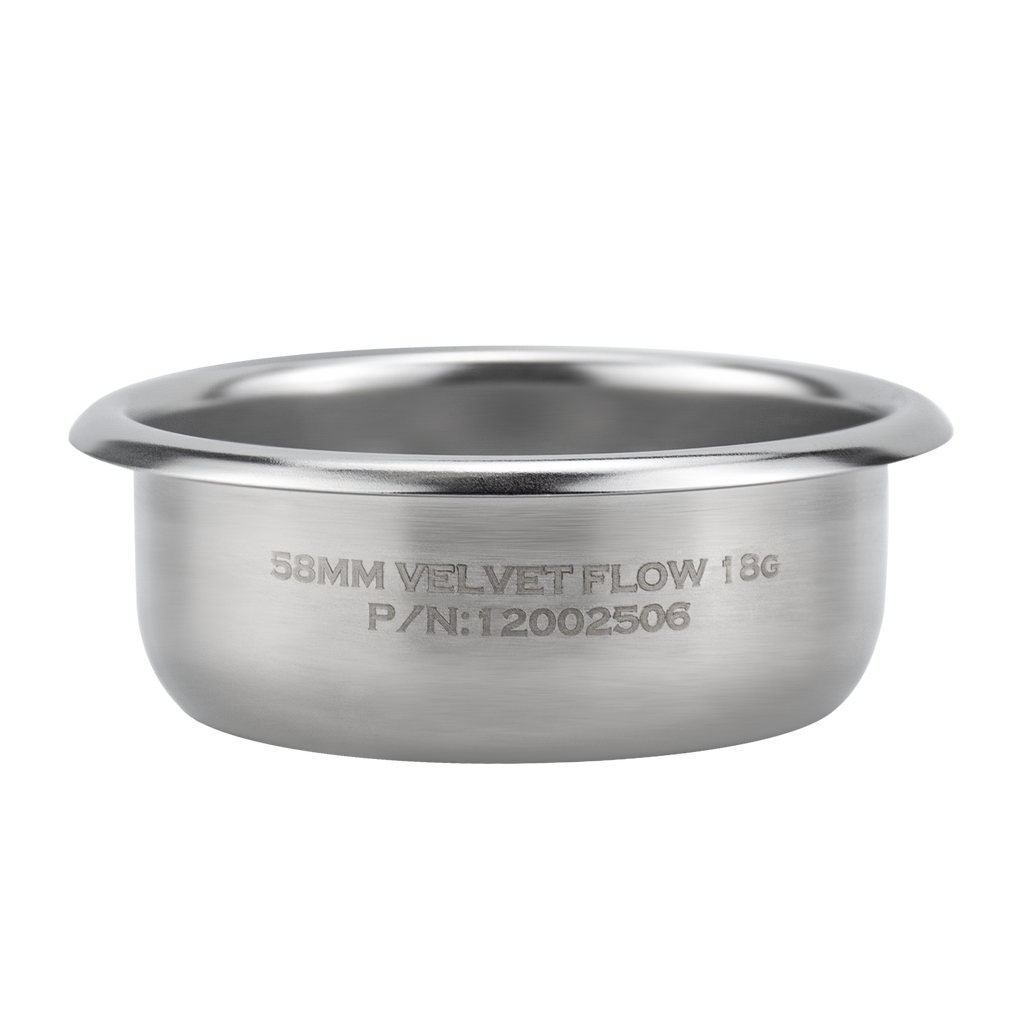 Creamore Velvet Flow Series™ 58mm Espresso Basket - 18g Ridgeless Precision Basket