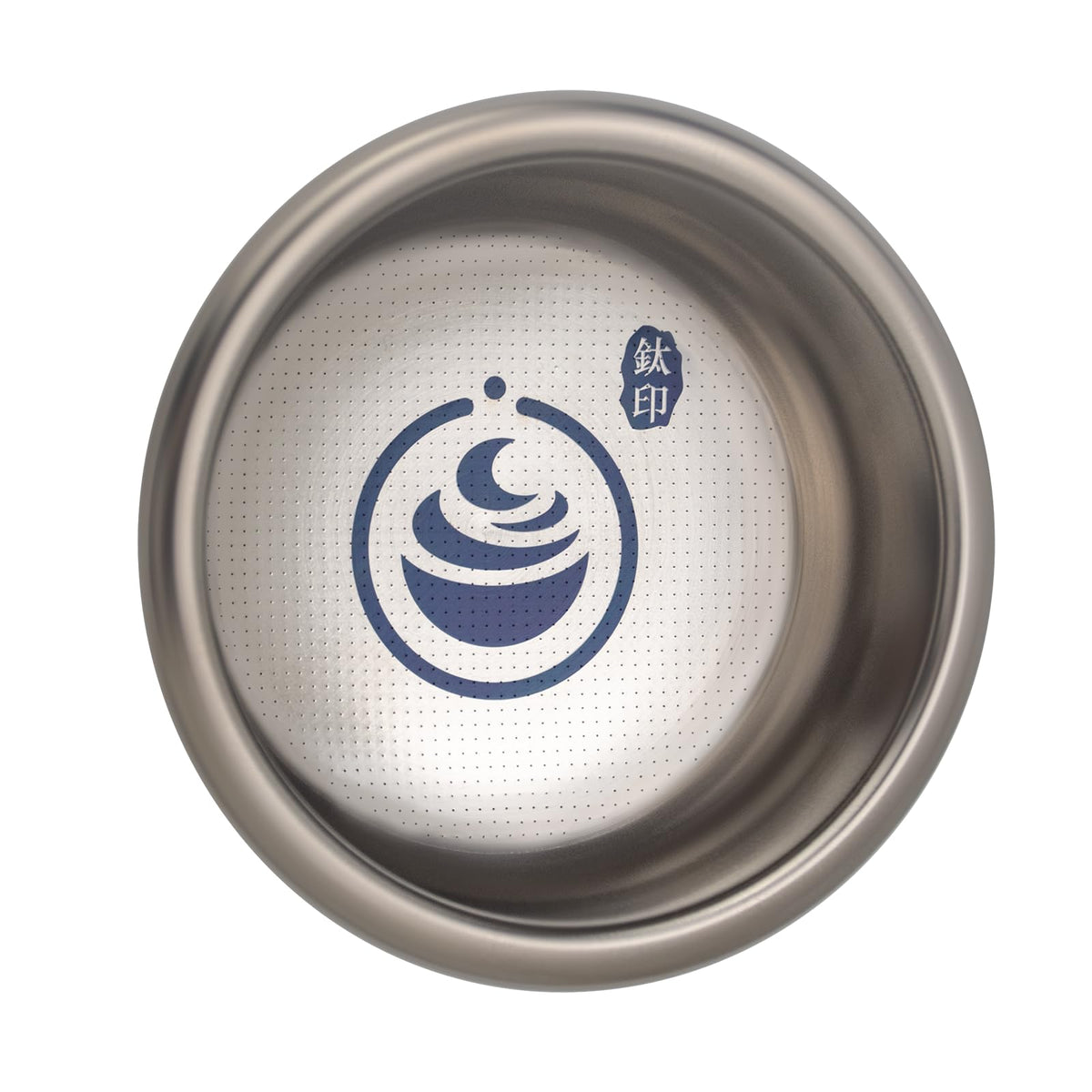 Creamore TitanFlow 58mm solid titanium espresso filter basket, 18g convex bottom