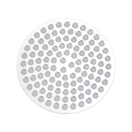 Creamore 53.3mm ultra-slim puck screen, reverse side micro-perforation pattern