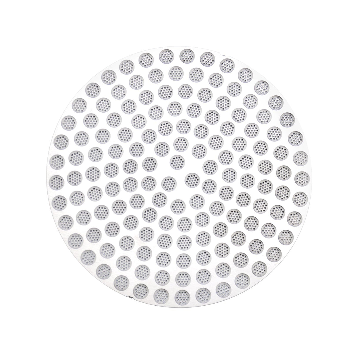 Creamore 58.5mm ultra-slim puck screen, reverse side micro-perforation pattern