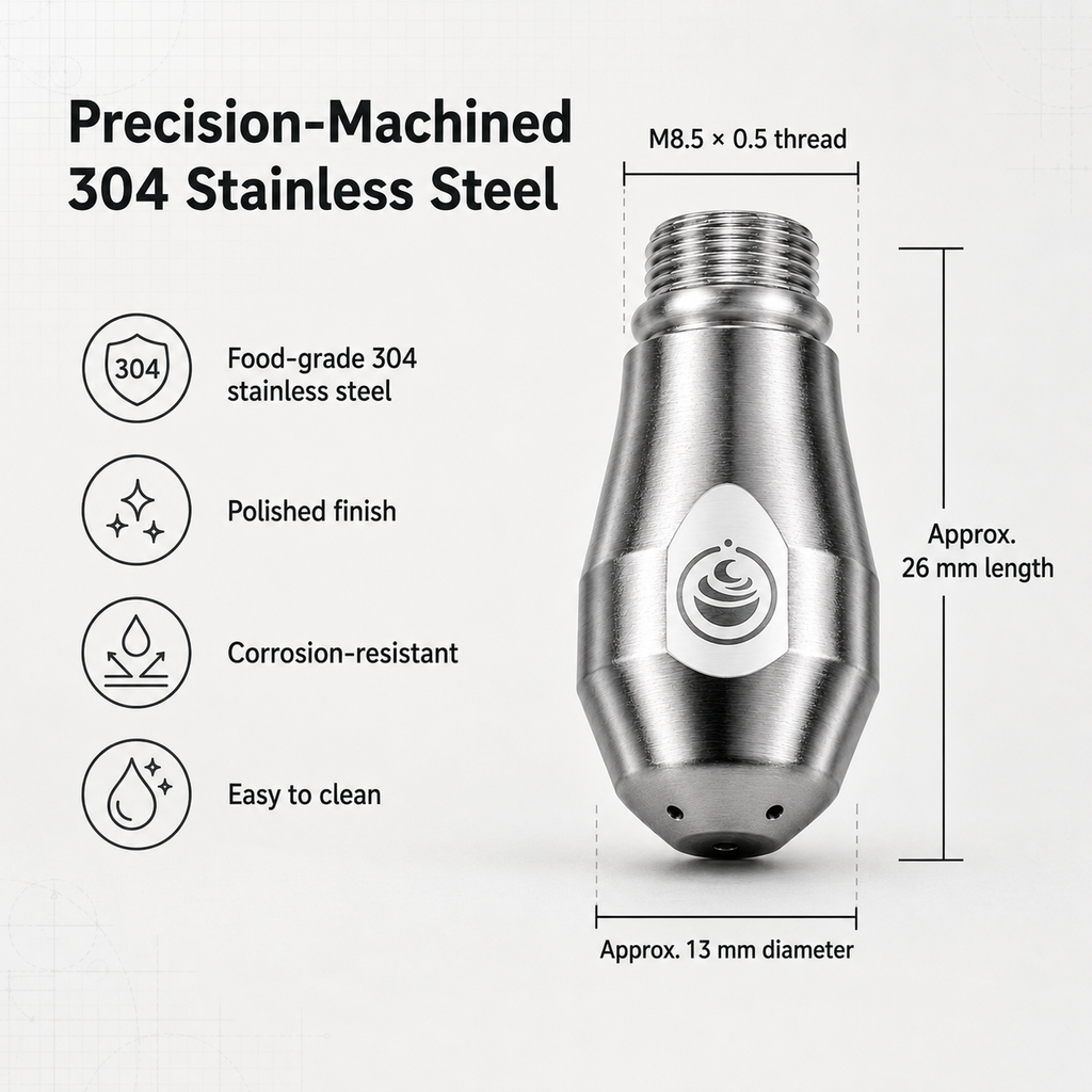 Creamore Swirl Steam Nozzle | Precision Microfoam Upgrade for Breville Espresso Machines