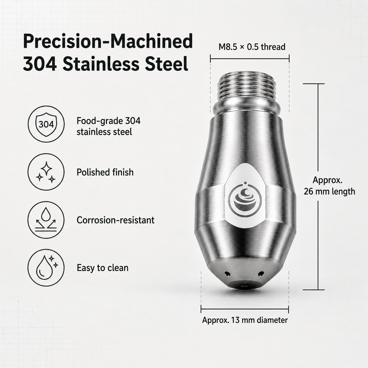 Creamore Swirl Steam Nozzle | Precision Microfoam Upgrade for Breville Espresso Machines