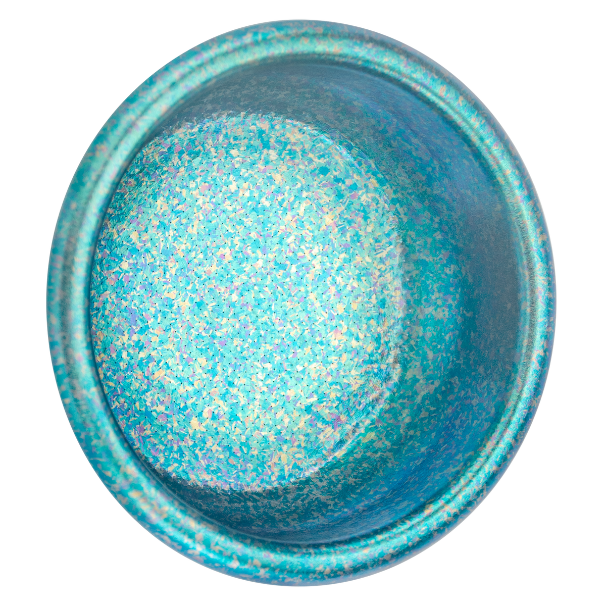 Creamore TitanFlow Ice Crystal basket in Celadon, top interior view.