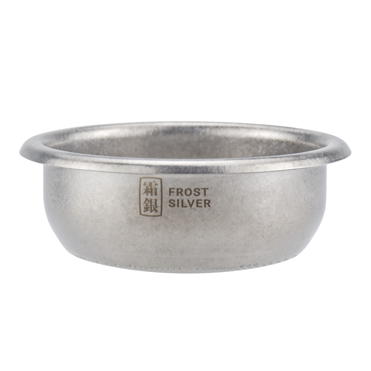 Creamore TitanFlow Ice Crystal basket in Frost Silver, exterior view showing the finish name.