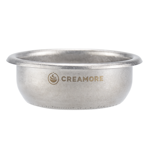 Creamore TitanFlow Ice Crystal basket in Frost Silver, exterior view showing the Creamore mark.