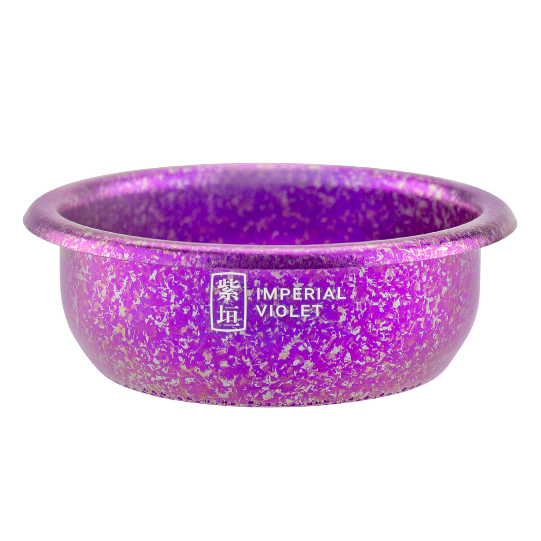Creamore TitanFlow Ice Crystal basket in Imperial Violet, exterior view showing the finish name.