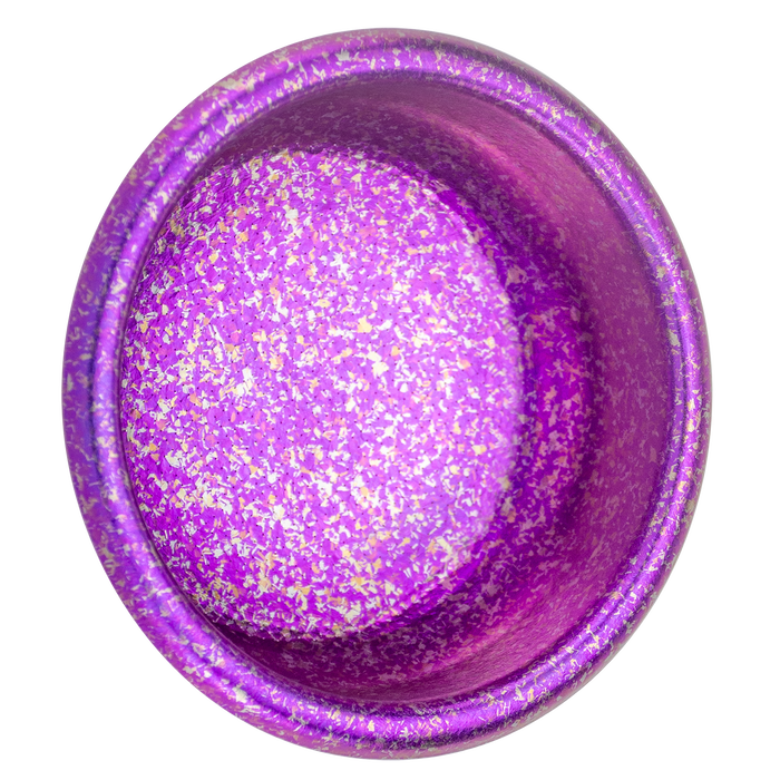 Creamore TitanFlow Ice Crystal basket in Imperial Violet, top interior view.