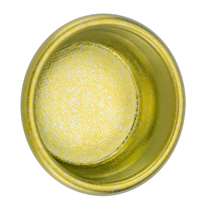 Creamore TitanFlow Ice Crystal basket in Ochre Gold, top interior view.